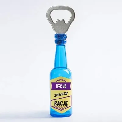 Zdjęcie produktu dla Otwieracz do butelek magnes - Teść ma zawsze rację - Be-Happy Gifts