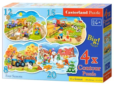 Obrázek produktu pro CASTORLAND Puzzle 4v1 Čtyři roční období - Čtyři roční období
