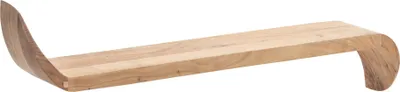 Wandregal Mango Massivholz 60cm von Wohnling mit geschwungenen Holzenden in Gesamtansicht.