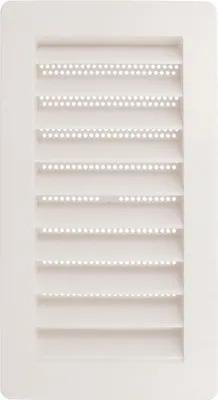 Immagine prodotto di Griglia di ventilazione con zanzariera in plastica bianca, 240x140 mm