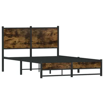 Produktbild von Metallbett ohne Matratze Räuchereiche 120x200 cm