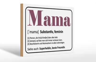 Produktbild von Holzschild Spruch 30x20cm Mama Superheldin beste Freundin