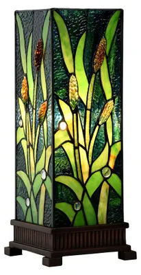Immagine prodotto di Lampada da tavolo Tiffany Clayre & Eef 18x18x45 cm in vetro verde