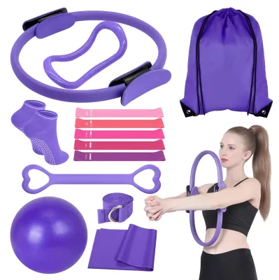 Image de Ensemble de Pilates - Anneaux de Pilates - Bandes de résistance - 13 pièces - Pour la maison