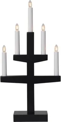 Produktbild von Star Trading 211-02-1, Leichte Dekorationsfigur, Schwarz, IP20, Weiß, 5 Glühbirne(n), E10