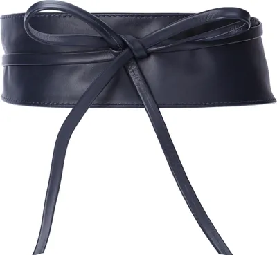 Produktbild von irisaa Leder Taillengürtel Damen, Breiter Obi Gürtel zum Schnüren Hüftgürtel Echtleder Bindegürtel Party Gürtel Taille Band aus Italien
