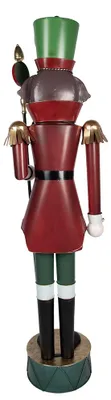 Immagine prodotto di Clayre & Eef decorazione natalizia figura schiaccianoci 60x41x207 cm rosso verde metallo