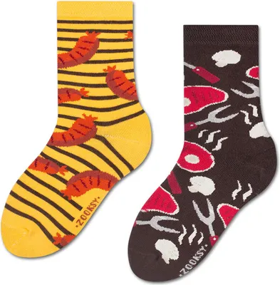 Produktbild von Kindersocken "Grill", Größe 30-35, bunte Socken mit lustigem Muster