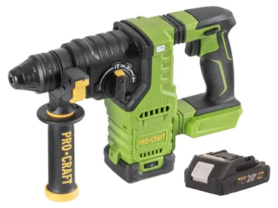 Produktbild von Procraft PHA30bb Akku Bohrhammer 20 V 2,8 J SDS plus Brushless + 1x Akku 2,0 Ah - ohne Ladegerät