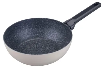 Mini-Wokpfanne Ø 20 cm, recyceltes Alu, Keramikbeschichtung, PFAS-frei