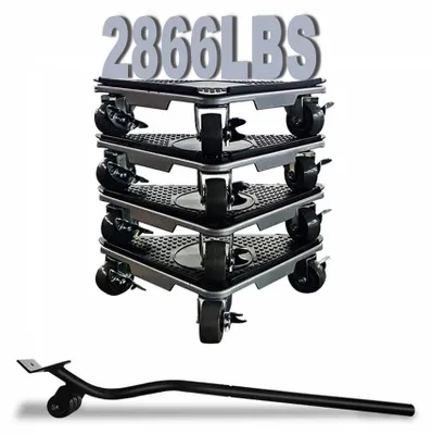Möbelheber-Set 1300 kg, 4 Rollen, Aluminium, für Umzüge