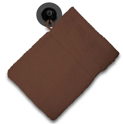 Produktbild von Waschhandschuh Waschlappen braun 16x21 cm Frottee 100% Baumwolle Frottierware