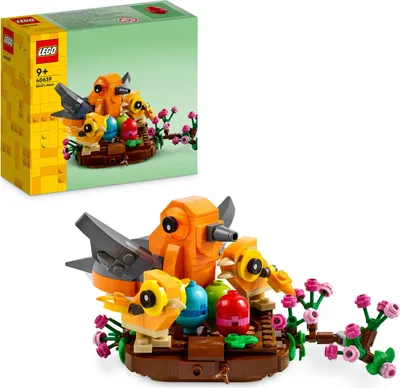 Produktbild von LEGO Creator Vogelnest Set, Spielzeug zum Bauen für Kinder ab 9 Jahren, Mädchen und Jungen, mit 3 Spielzeugvögeln, Dekoration für das Kinderzimmer, Ostern, Geschenk zum Geburtstag 40639