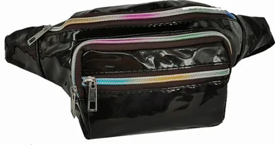 Produktbild von Hippe Bum Bag Bauchtasche Gürteltasche Schwarz 4x RV Festival Karneval Event