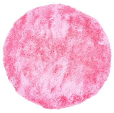 Produktbild von Hochflorteppich Breeze Rund Rosa Ø 300 cm | Moderner Teppich für Wohn- und Schlafzimmer