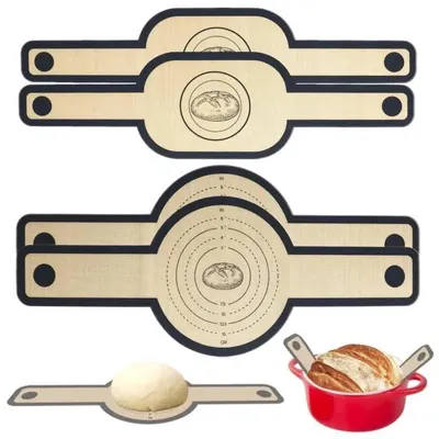 Silikon-Backmatte 2er-Set, antihaftbeschichtet, 21 cm Ø, hitzebeständig
