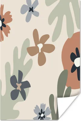 Produktbild von MuchoWow® Poster Pastell - Hintergrund - Blumen 60x90 cm - Wanddekoration