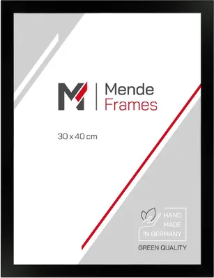 Produktbild von MendeFrames Holzrahmen 960 schwarz 28x35 cm mit Antireflexglas