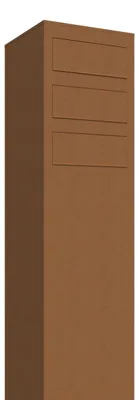 Produktbild von Briefkastenanlage Monolith for Three in Rost
