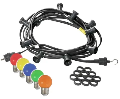 Produktbild von Illu-/Partylichterkette 20m - Außenlichterkette schwarz -  Germany - 30 bunte LED Kugellampen