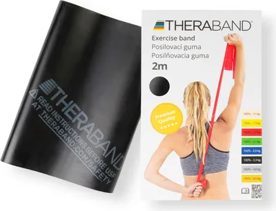 Produktbild von Thera-Band Übungsband, schwarz, 200 cm x 12,5 cm, 3,3 kg Widerstand