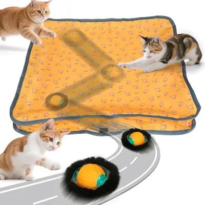 Produktbild von Katzenballspielzeug, gelb