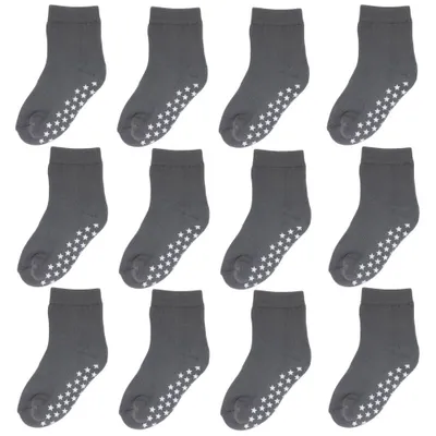 Produktbild von YALION StoppersockenKinder 12 Paar Antirutschsocken Baby Jungen Rutschsocken ABS Baumwolle Socken Mädchen Crew Socks Sternenpunkt-Gel-Stil 3-4 Jahre