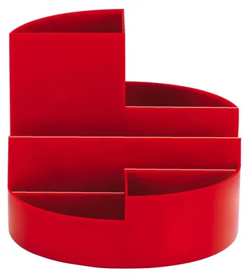 Produktbild von MAUL Stifteköcher MAULrundbox Kunststoff 14 x 14 x 12.5 cm rot