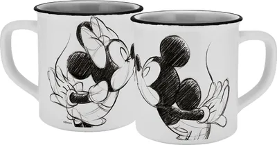 Produktbild von Tasse Mickey Kiss Sketch, Emaille Optik Geda Labels