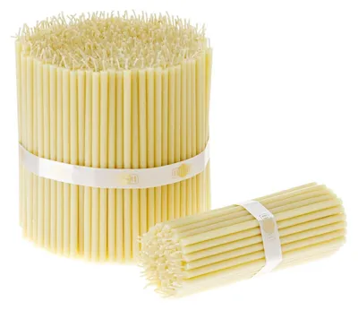 Immagine prodotto di 200 candele di cera d'api bianca per rituali e decorazioni