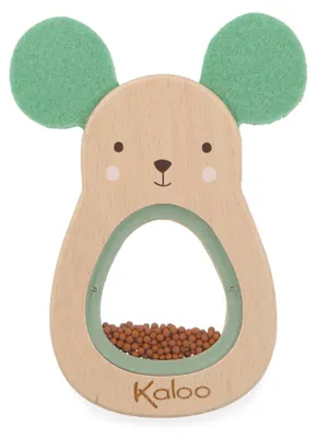 Produktbild von Kaloo Holzrassel Maus Baby Spielzeug sensorisch11 cm