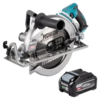 Immagine prodotto di Sega circolare a batteria Makita RS 002 GU1 40 V max. 260 mm Brushless + 1 batteria da 4,0 Ah - senza caricabatterie