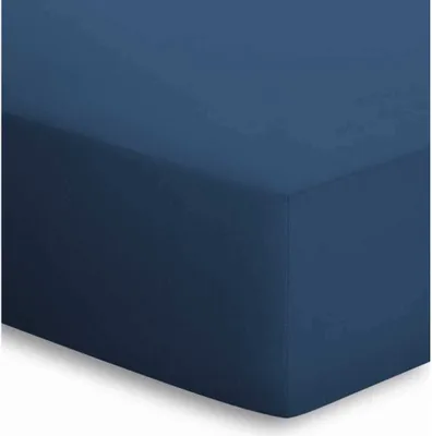 Produktbild von schlafgut Jersey-Elasthan Spannbettlaken Spannbetttuch 140x200cm - 160x220cm Marineschlafgut