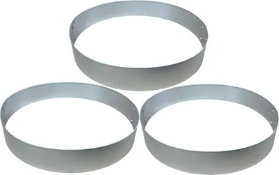 Produktbild von Rasenkanten Baumring Metall Kreis Ø 75 cm x 12 cm verzinkt - 3er