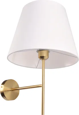 Productafbeelding van Kinkiet ELEN, goud-wit, 1xE27, 20W, stoffen kap, afmetingen: 49x30x37,5 cm, IP20, Polux