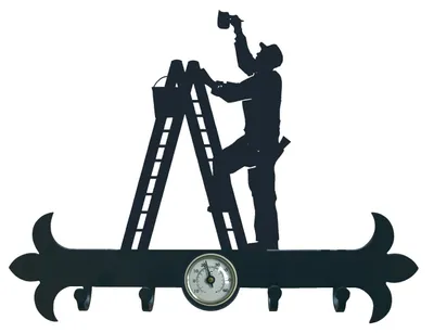 Schlüsselhalter aus Schmiedeeisen, 290 mm, schwarz, 2,5x29x17,6 cm