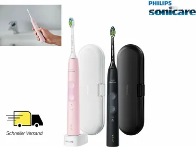 Produktbild von Philips 4300 series Elektrische Schallzahnbürste mit integriertem Drucksensor, Erwachsener, Ultraschall-Zahnbürste, Tägliche Pflege, 62000 Bewegungen pro Minute, Pink, 2 min