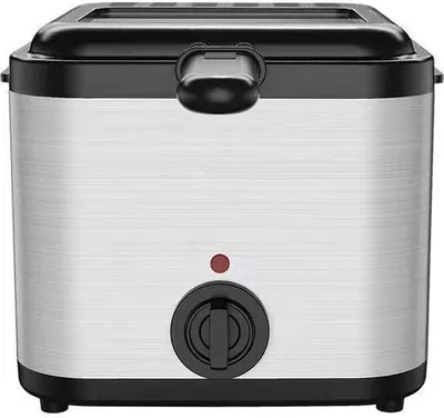 Produktbild von 2,5 l elektrische Fritteuse Haushalt kleine 1000 W Hochleistungs-Multifunktions-Edelstahl-Fritteuse Kebab Pommes-Frites-Maschine