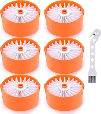 Produktbild von Aryavos Filter Filterelement Ersatzteile für Black + Decker BSV2020 BSV2020G BSV2020WAPB 6er-Pack, Staubsaugerzubehör, Ersatzfilterzubehör mit Reinigungsbürste