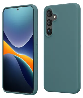 Produktbild von kwmobile Handyhülle für Samsung Galaxy S24 Hülle - Case Silikon - Kabelloses Laden - Schutzhülle Cover in Arctic Night