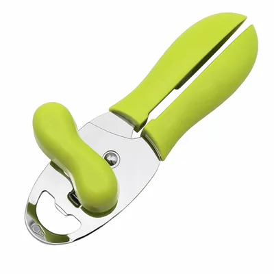 Produktbild von Manuelle Dosenöffner, 4-in-1-Sicherheitsöffner, glatte Kante, mit rutschfestem Griff und ergonomischem Drehknopf, Dosenöffner für ältere Menschen mit Arthritis,Grün