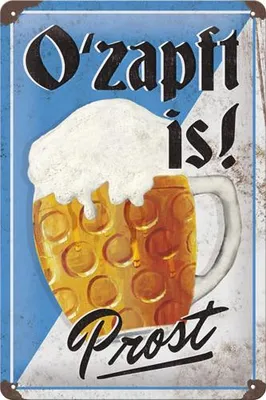 Obrázek produktu pro Nostalgic-Art - Blechschild 20 x 30cm - Open Bar - SONDEREDITION - O'zapft is!