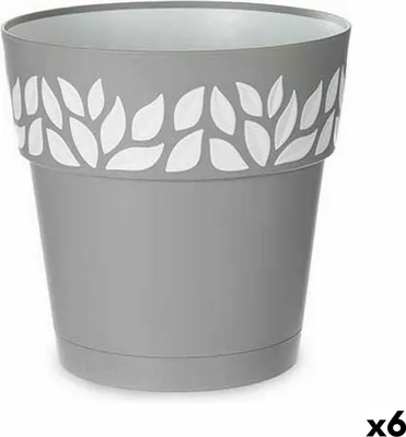 Obrázek produktu pro Samozavlažovací květináč stefanplast cloe šedý plast 25 x 25 x 25 x 25 cm (6 kusů)