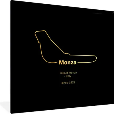 Produktbild von MuchoWow® Gerahmtes Poster Monza - Formel 1 - Rennstrecke 40x40 cm - Poster mit Schwarzem Bilderrahmen Wandposter Rahmen Foto Bilder - Mit Rahmen - Wanddekoration Schlafzimmer