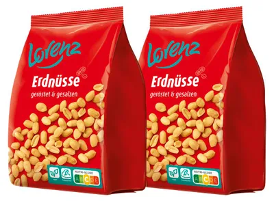 Image de Cacahuètes Lorenz grillées et salées pour le plaisir de grignoter 1000g, paquet de 2
