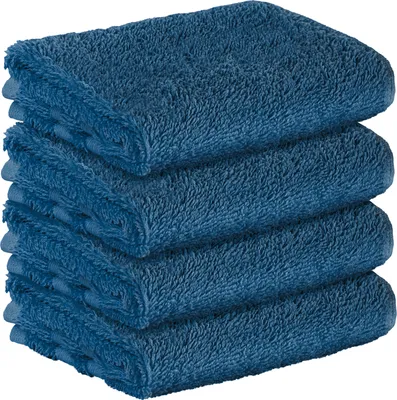 Obrázok produktu pre StickandShine, 4-dielna sada prémiových froté uterákov pre hostí, 30 x 50 cm, tmavomodrá farba, gramáž 500 g/m², 100 % bavlna