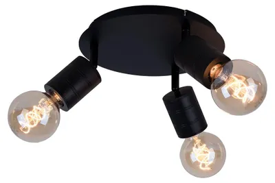 Produktbild von Deckenleuchte, 3-Flammig, schwarz, Spots beweglich, D 28 cm