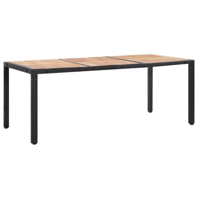 Produktbild von vidaXL 9-tlg. Garten-Essgruppe mit Auflagen Poly Rattan Schwarz