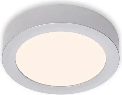 Produktbild von LED Aufbauleuchte Aufbaulampe 12W 3000K silber Metall-Kunststoff Ø17cm Briloner