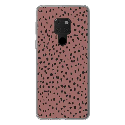 Produktbild von MuchoWow® Handyhülle Schutzhülle Hülle für Huawei P40 Lite Polka dots - Muster - Schwarz Silikon Softcase Handy Hülle - Handy